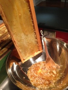 Scrape contents in bowl